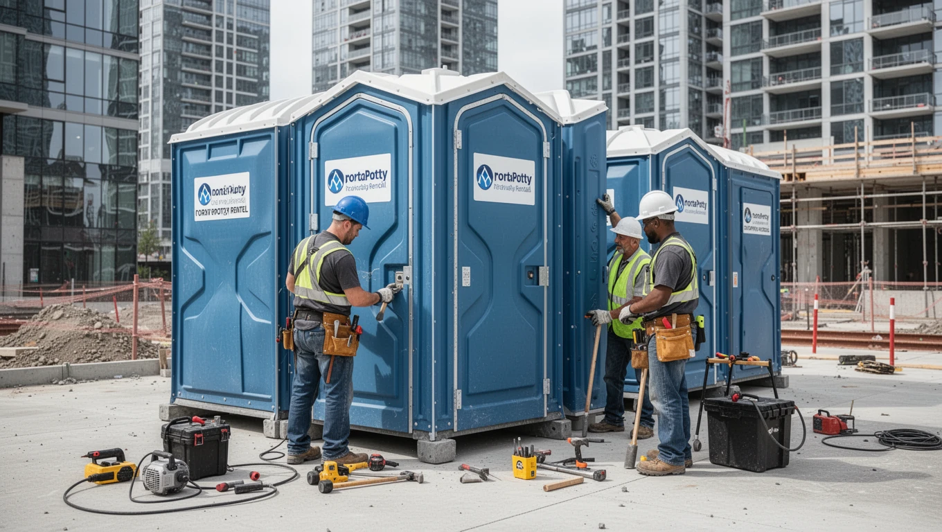 High-Rise Construction Porta Potty Rental
