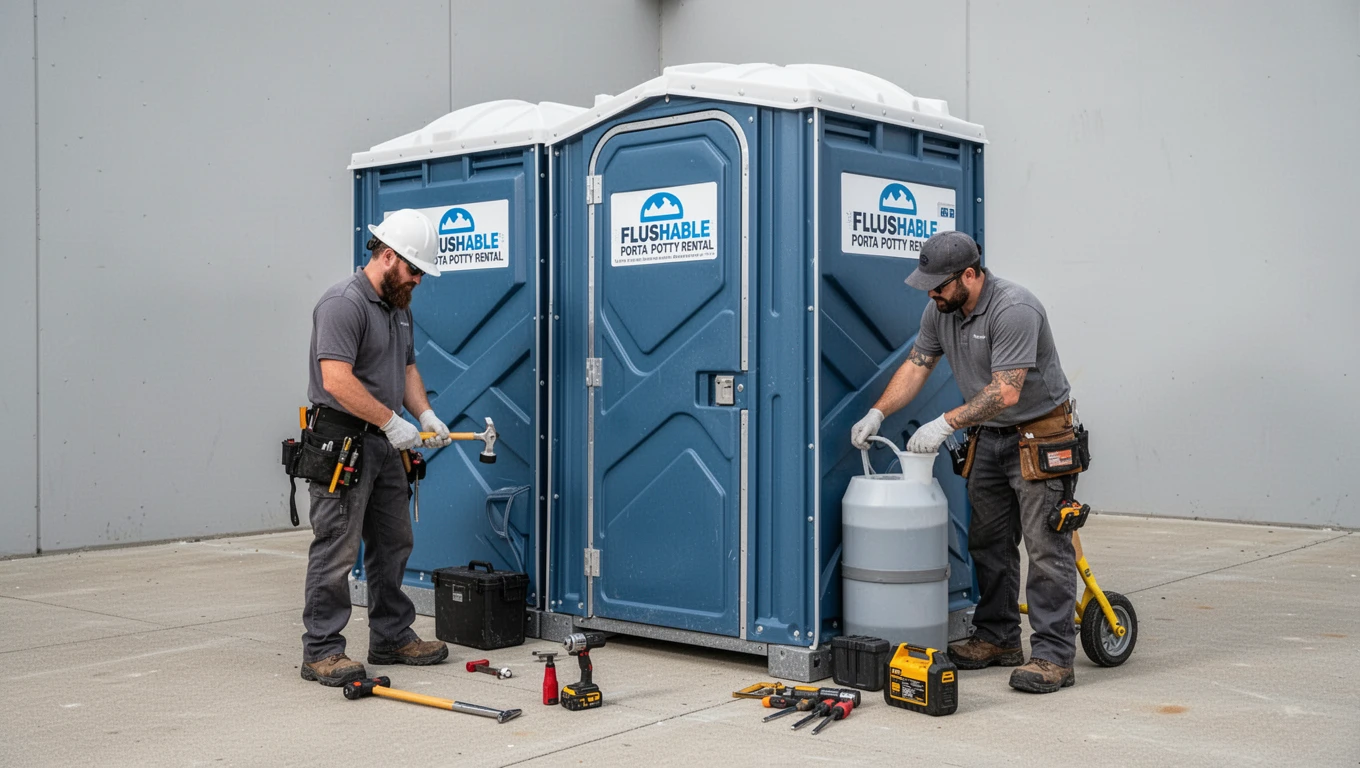 Deluxe Flushable Porta Potty Rental